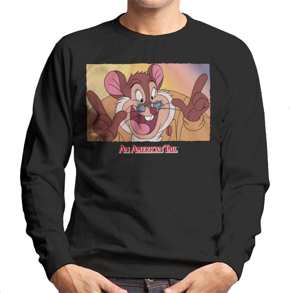 An American Tail Papa Mousekewitz Face Men's Sweatshirt-ALL + EVERY