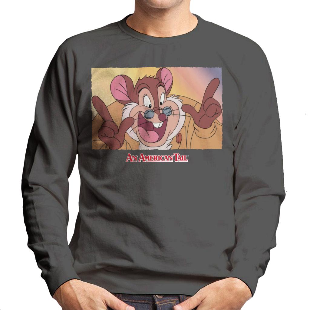 An American Tail Papa Mousekewitz Face Men's Sweatshirt-ALL + EVERY