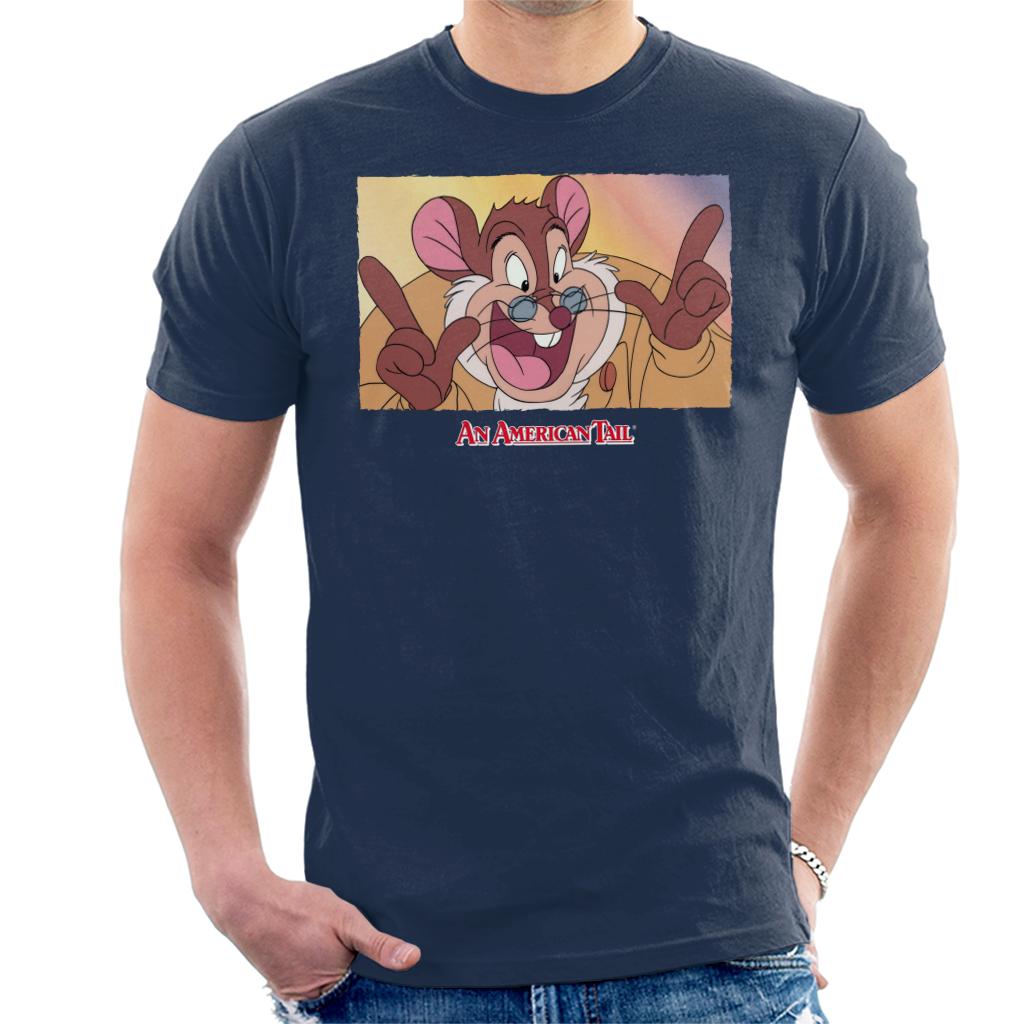 An American Tail Papa Mousekewitz Face Men's T-Shirt-ALL + EVERY