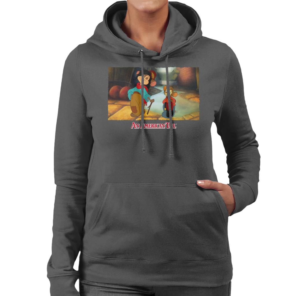 An American Tail Fieval And Tony Strolling Women's Hooded Sweatshirt-ALL + EVERY