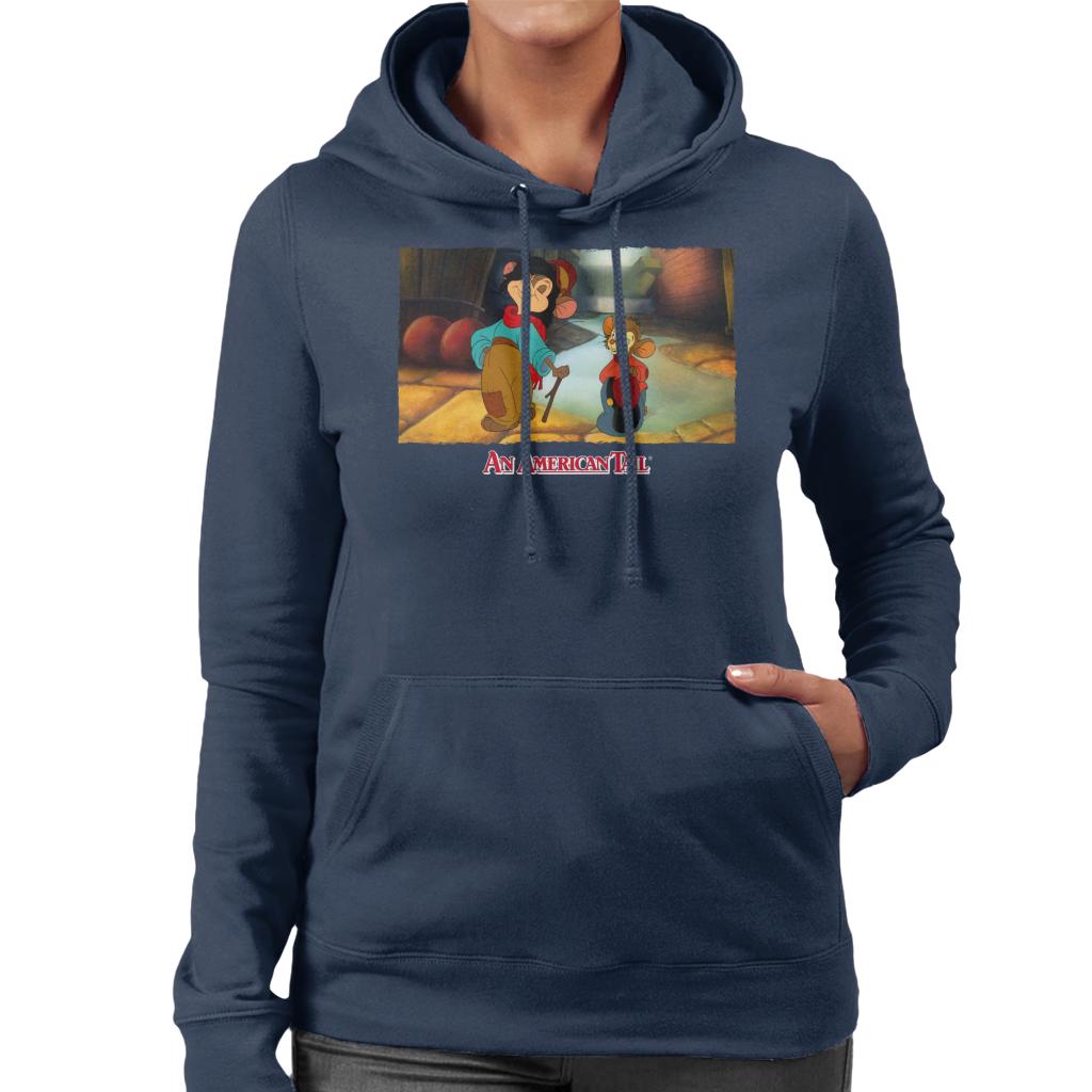 An American Tail Fieval And Tony Strolling Women's Hooded Sweatshirt-ALL + EVERY