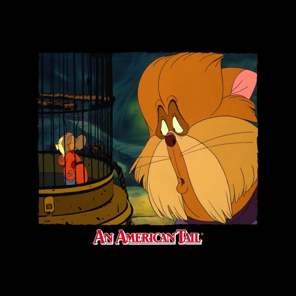 An American Tail Fieval In A Cage And Tiger Men's T-Shirt-ALL + EVERY