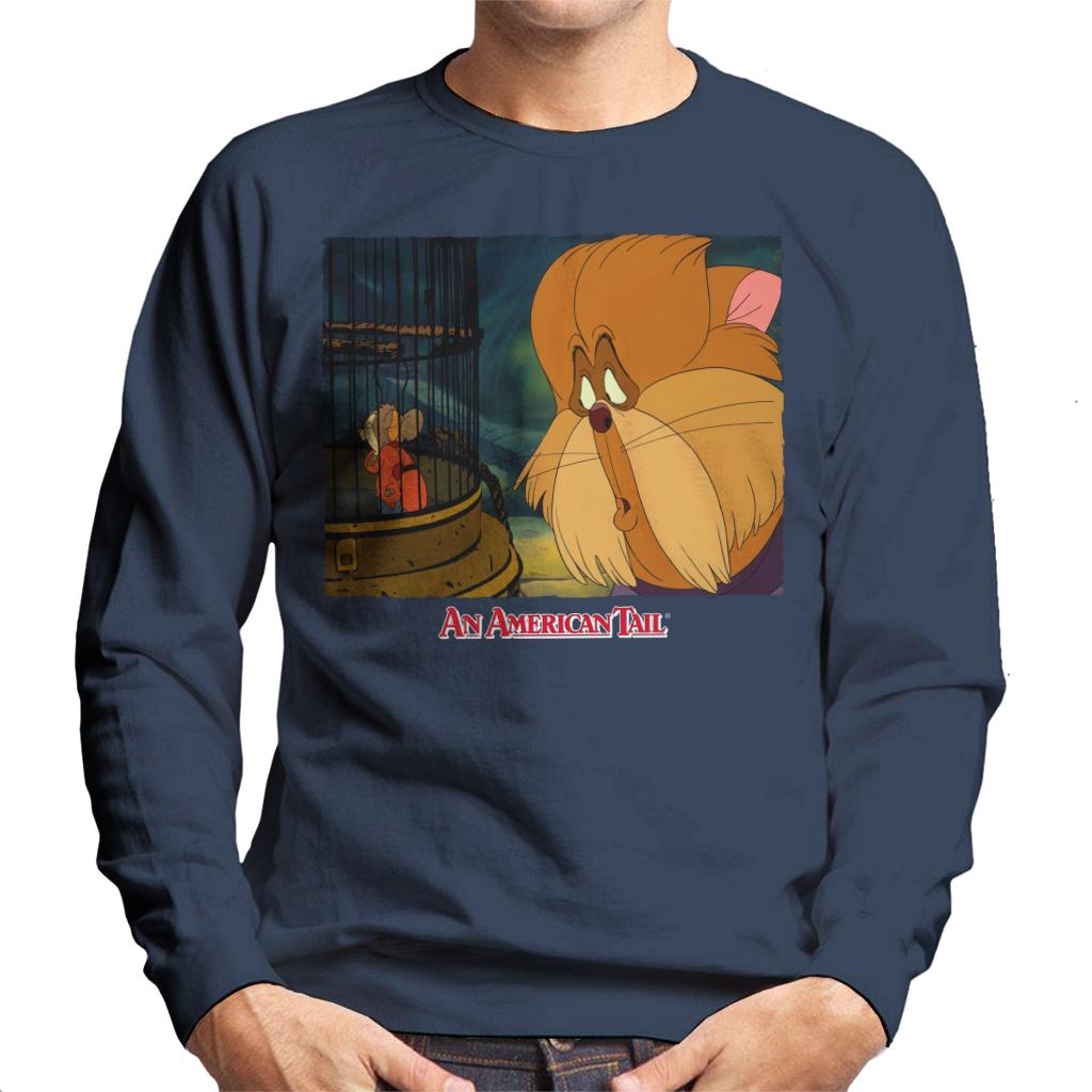 An American Tail Fieval In A Cage And Tiger Men's Sweatshirt-ALL + EVERY