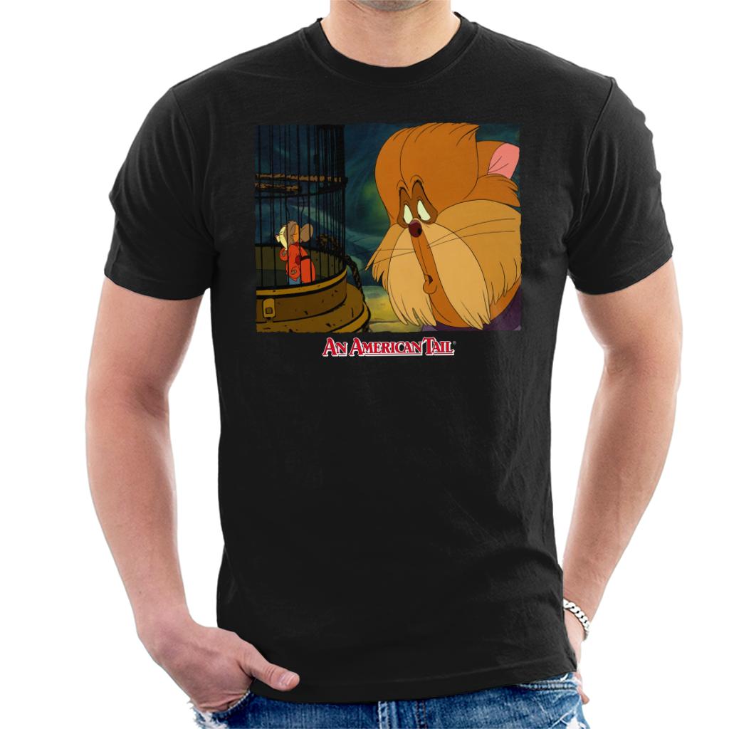 An American Tail Fieval In A Cage And Tiger Men's T-Shirt-ALL + EVERY