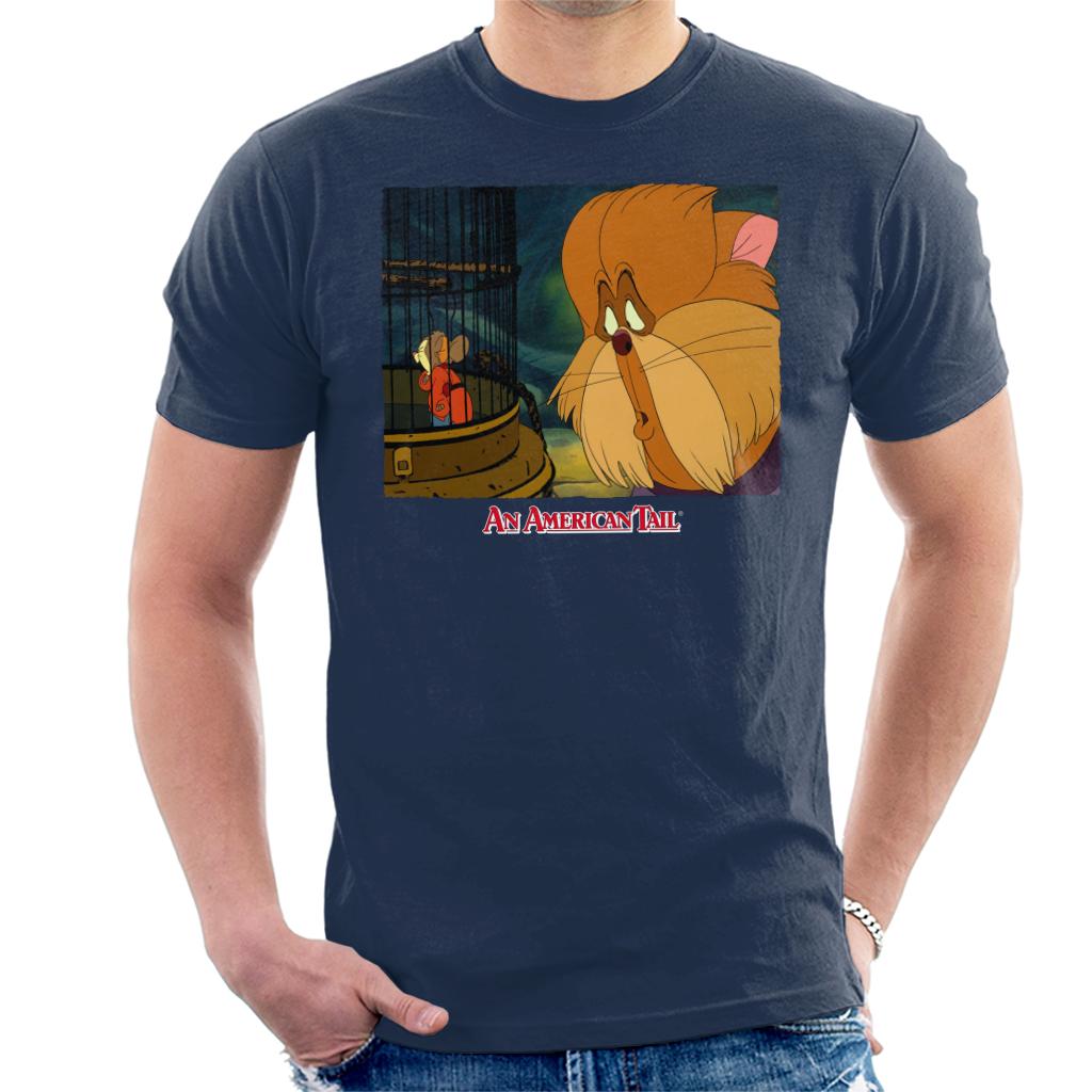 An American Tail Fieval In A Cage And Tiger Men's T-Shirt-ALL + EVERY