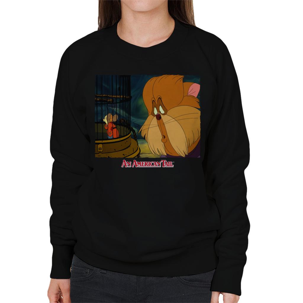 An American Tail Fieval In A Cage And Tiger Women's Sweatshirt-ALL + EVERY