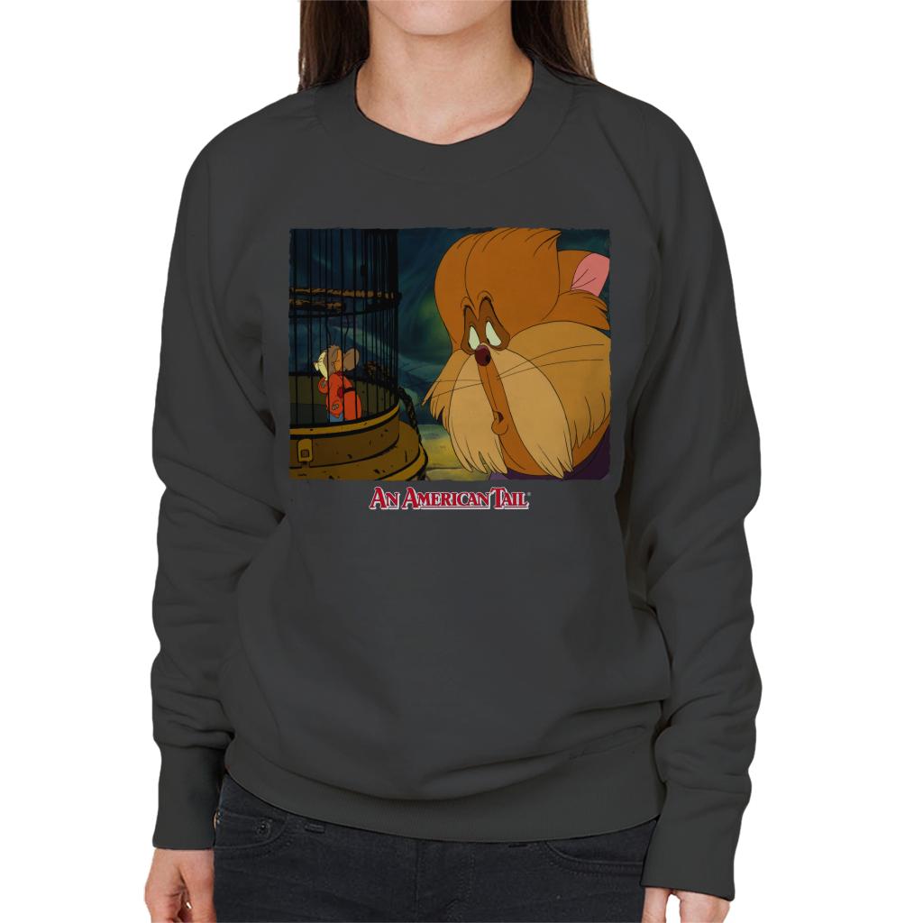 An American Tail Fieval In A Cage And Tiger Women's Sweatshirt-ALL + EVERY