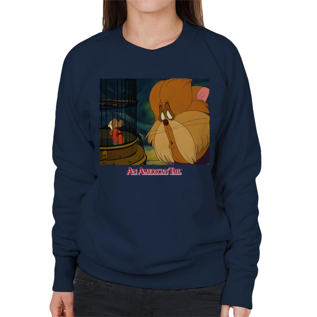 An American Tail Fieval In A Cage And Tiger Women's Sweatshirt-ALL + EVERY