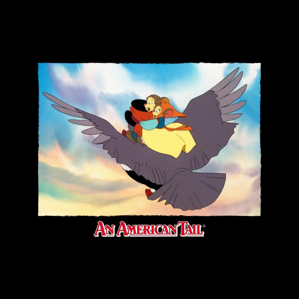 An American Tail Fieval And Tanya Flying On Henri Le Pigeon Women's T-Shirt-ALL + EVERY