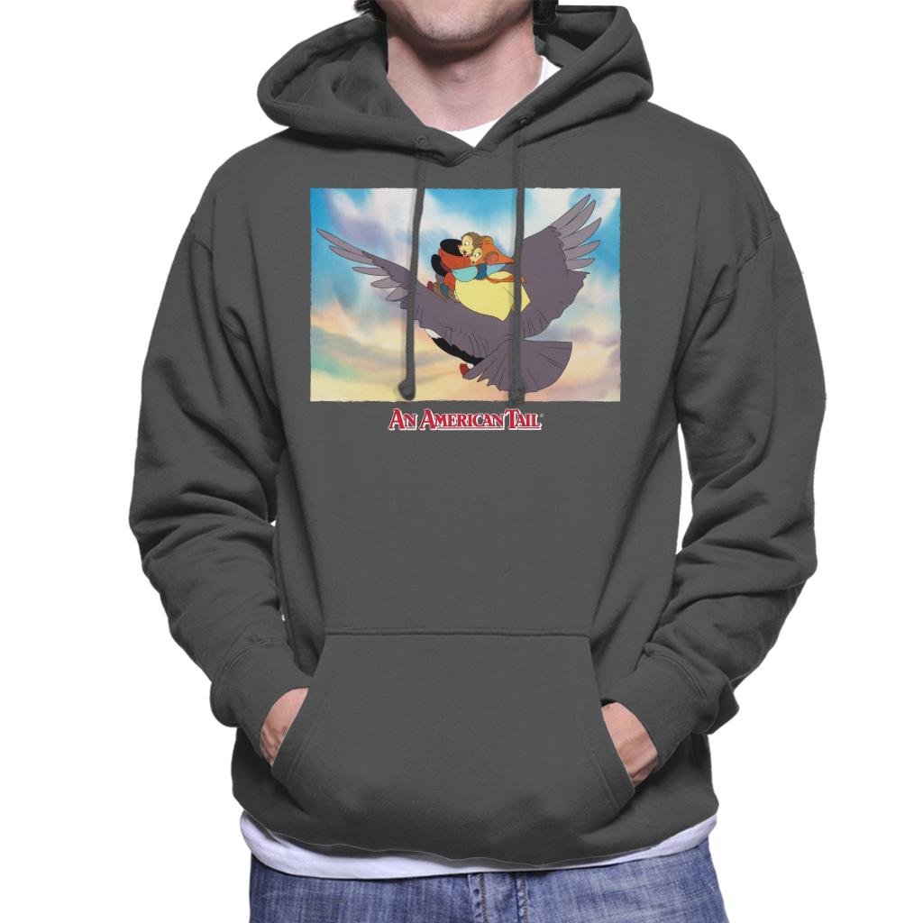 An American Tail Fieval And Tanya Flying On Henri Le Pigeon Men's Hooded Sweatshirt-ALL + EVERY