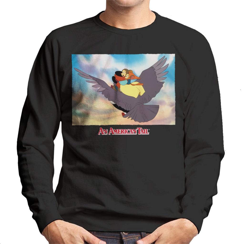 An American Tail Fieval And Tanya Flying On Henri Le Pigeon Men's Sweatshirt-ALL + EVERY