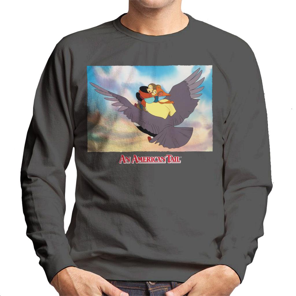 An American Tail Fieval And Tanya Flying On Henri Le Pigeon Men's Sweatshirt-ALL + EVERY