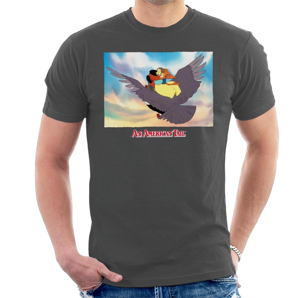 An American Tail Fieval And Tanya Flying On Henri Le Pigeon Men's T-Shirt-ALL + EVERY