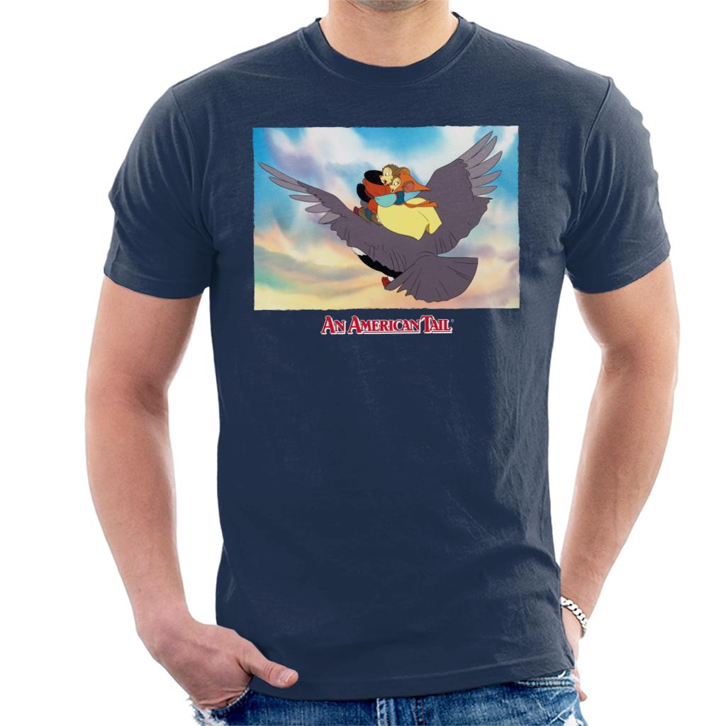 An American Tail Fieval And Tanya Flying On Henri Le Pigeon Men's T-Shirt-ALL + EVERY