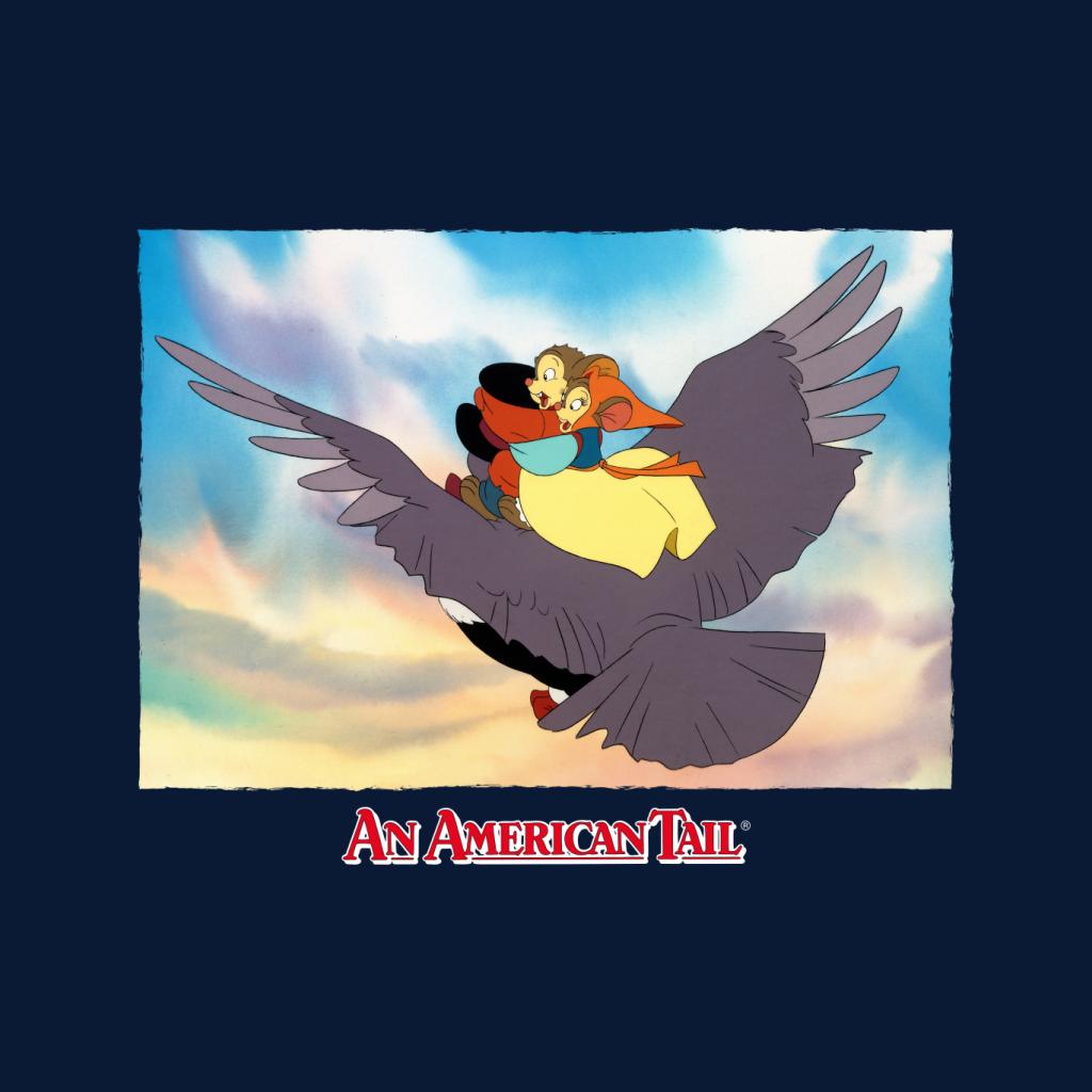 An American Tail Fieval And Tanya Flying On Henri Le Pigeon Men's Sweatshirt-ALL + EVERY