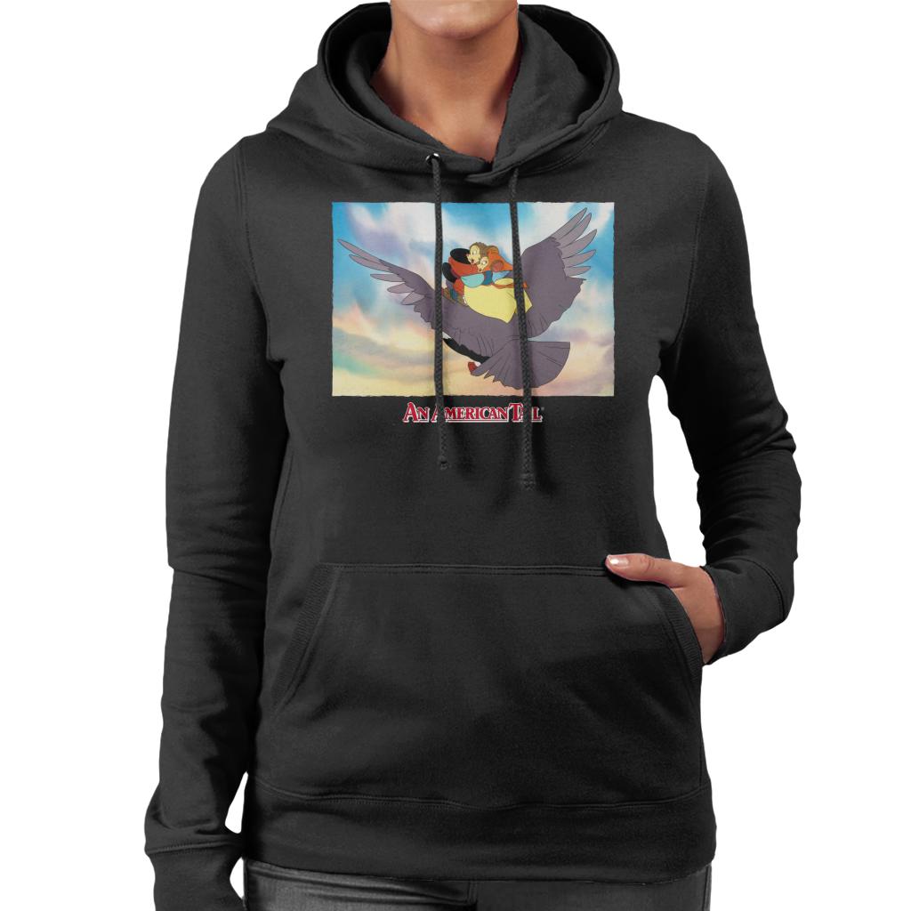 An American Tail Fieval And Tanya Flying On Henri Le Pigeon Women's Hooded Sweatshirt-ALL + EVERY