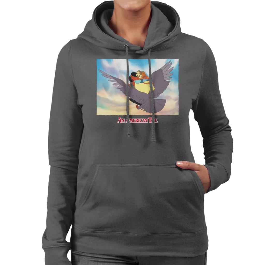 An American Tail Fieval And Tanya Flying On Henri Le Pigeon Women's Hooded Sweatshirt-ALL + EVERY