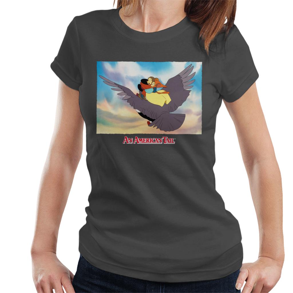 An American Tail Fieval And Tanya Flying On Henri Le Pigeon Women's T-Shirt-ALL + EVERY