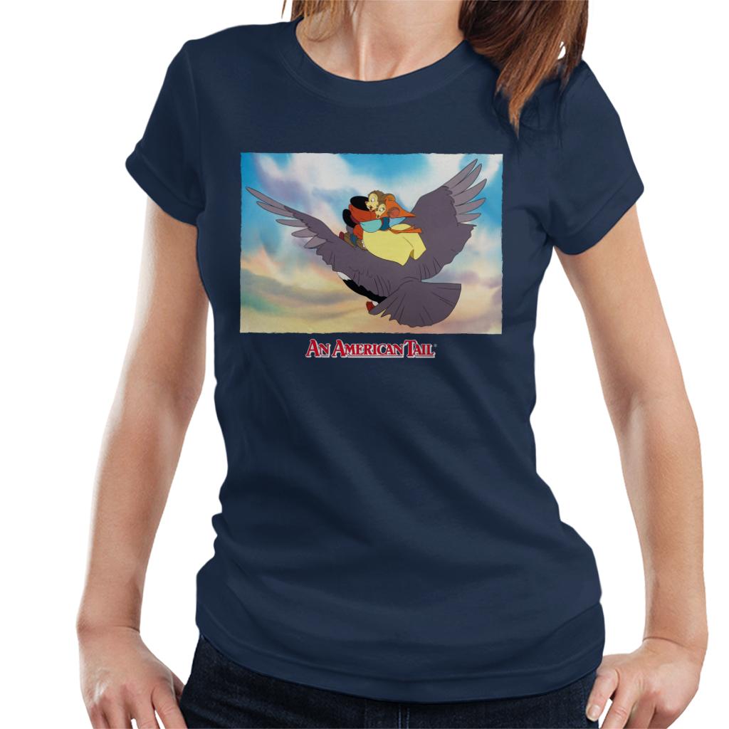 An American Tail Fieval And Tanya Flying On Henri Le Pigeon Women's T-Shirt-ALL + EVERY