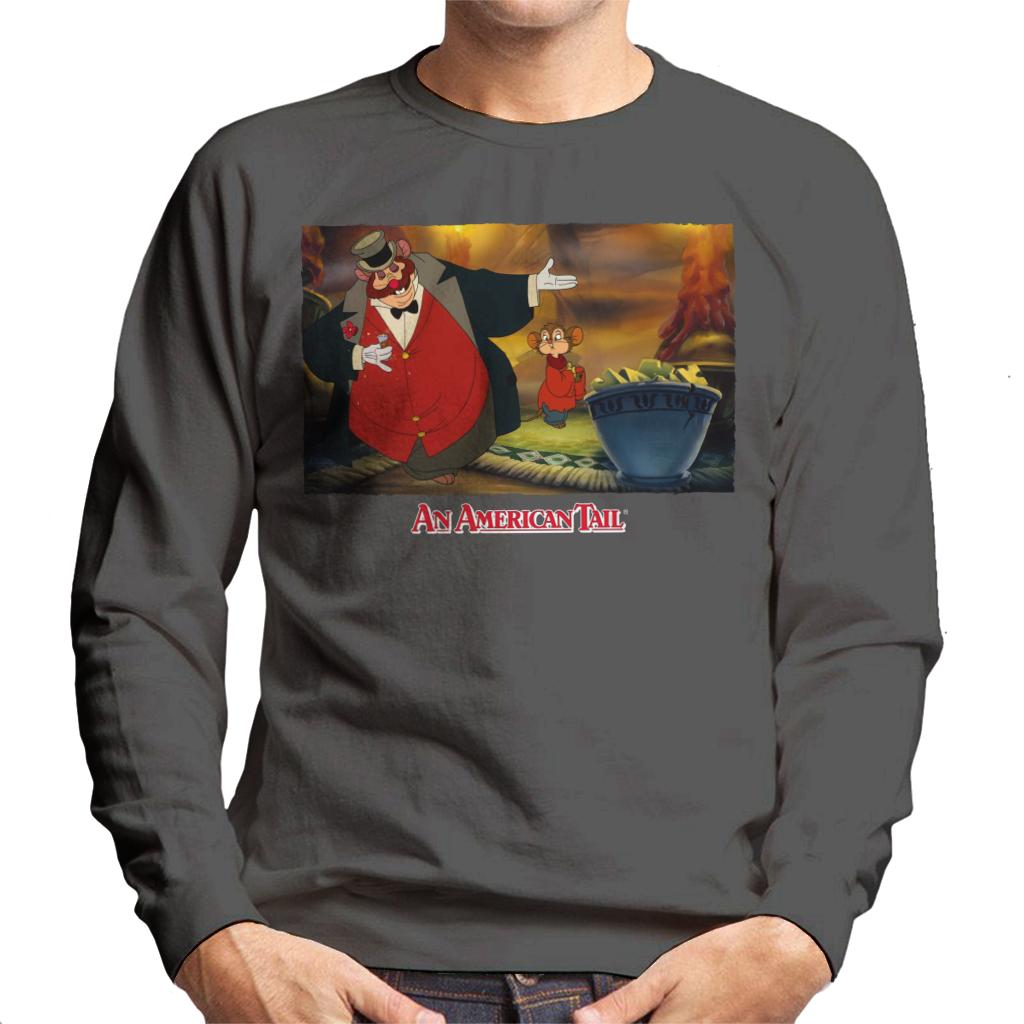 An American Tail Honest John And Fieval Eating Cheese Men's Sweatshirt-ALL + EVERY