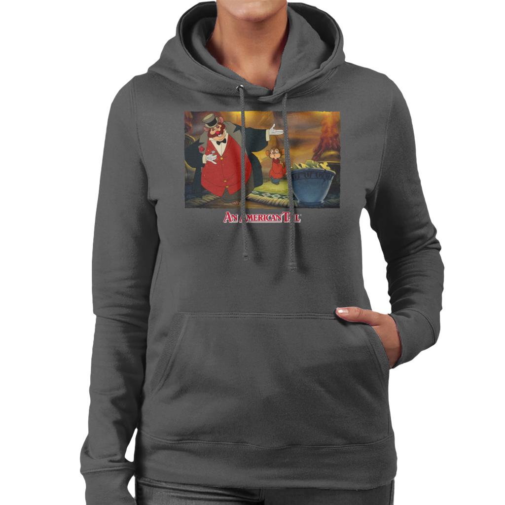 An American Tail Honest John And Fieval Eating Cheese Women's Hooded Sweatshirt-ALL + EVERY