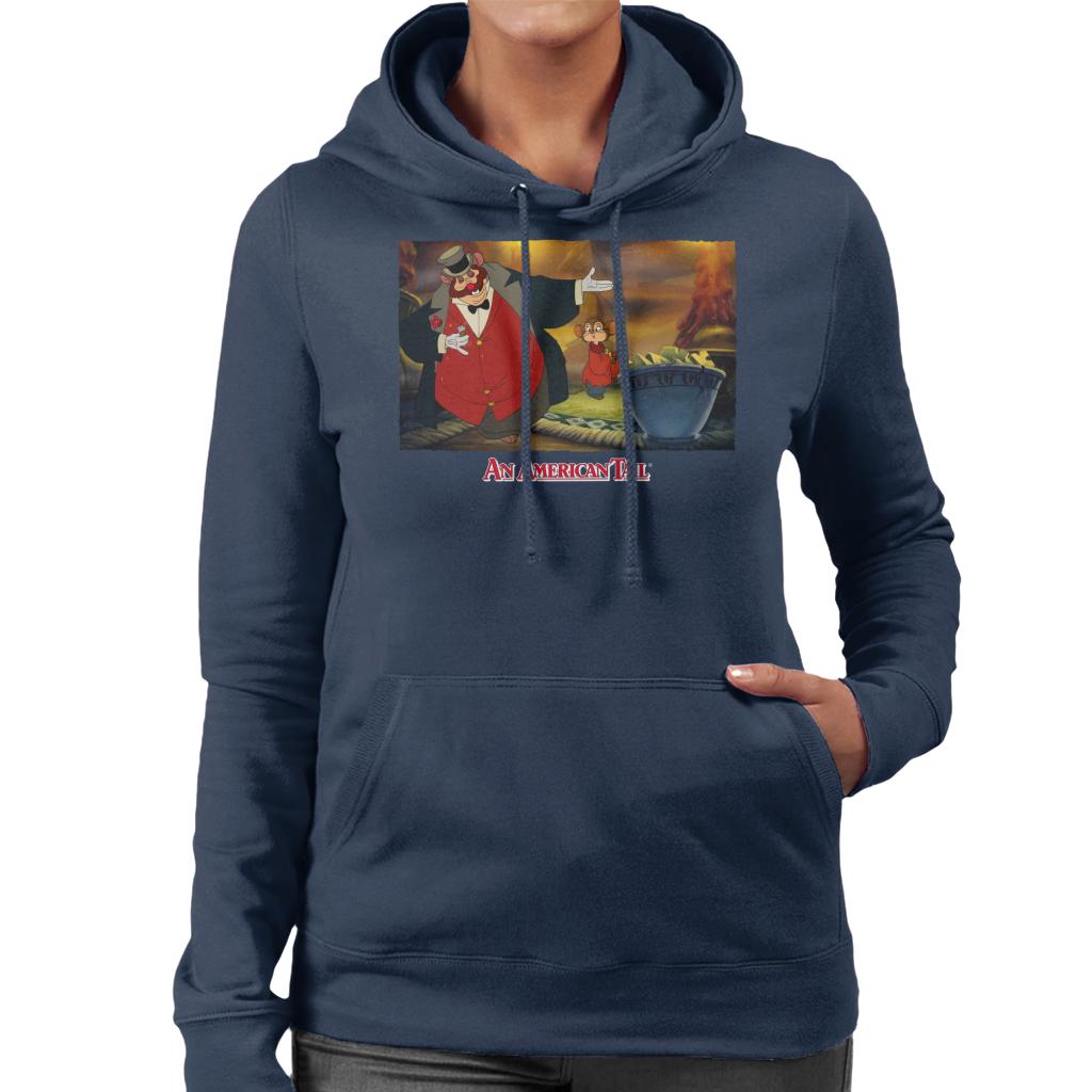 An American Tail Honest John And Fieval Eating Cheese Women's Hooded Sweatshirt-ALL + EVERY