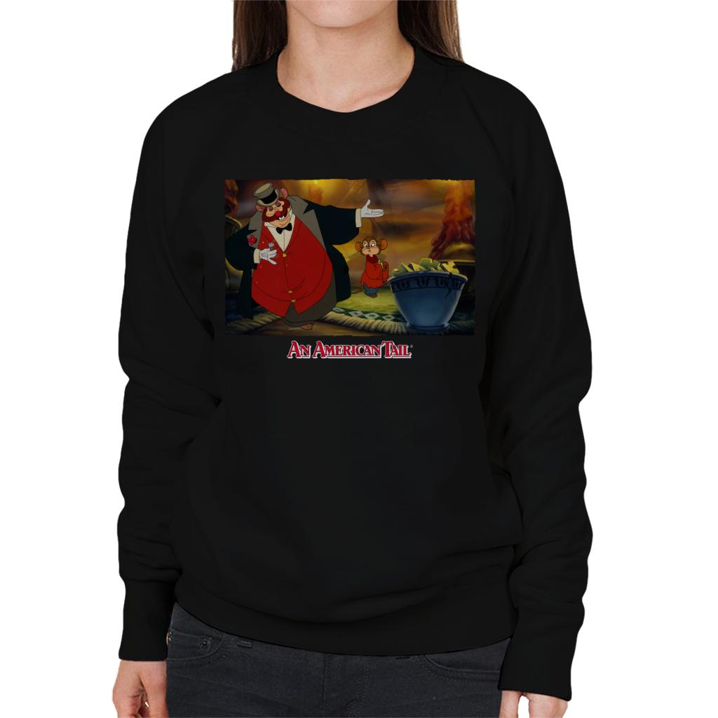 An American Tail Honest John And Fieval Eating Cheese Women's Sweatshirt-ALL + EVERY