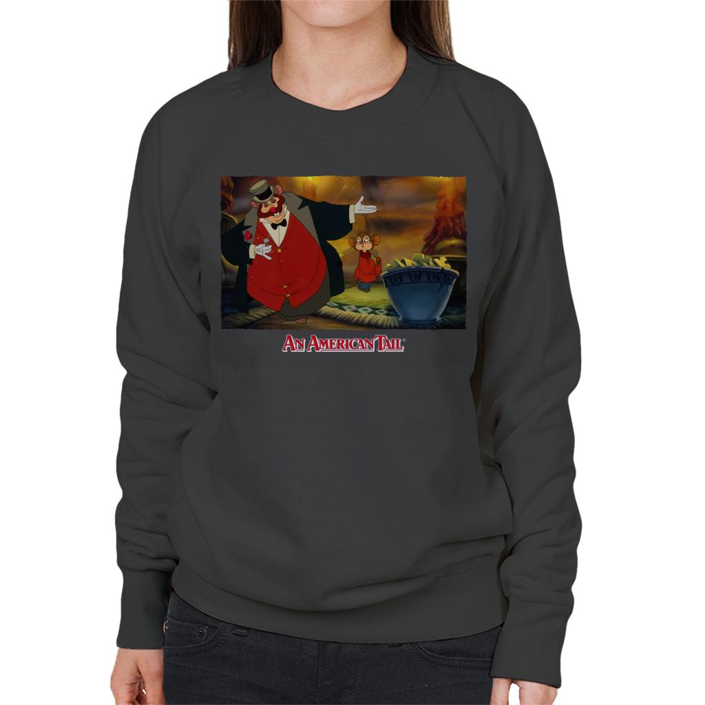 An American Tail Honest John And Fieval Eating Cheese Women's Sweatshirt-ALL + EVERY