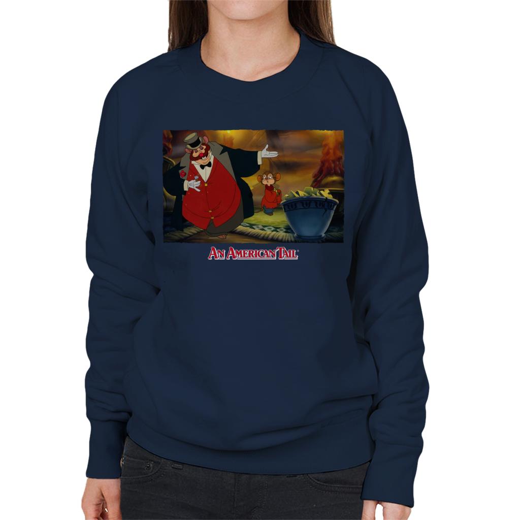 An American Tail Honest John And Fieval Eating Cheese Women's Sweatshirt-ALL + EVERY