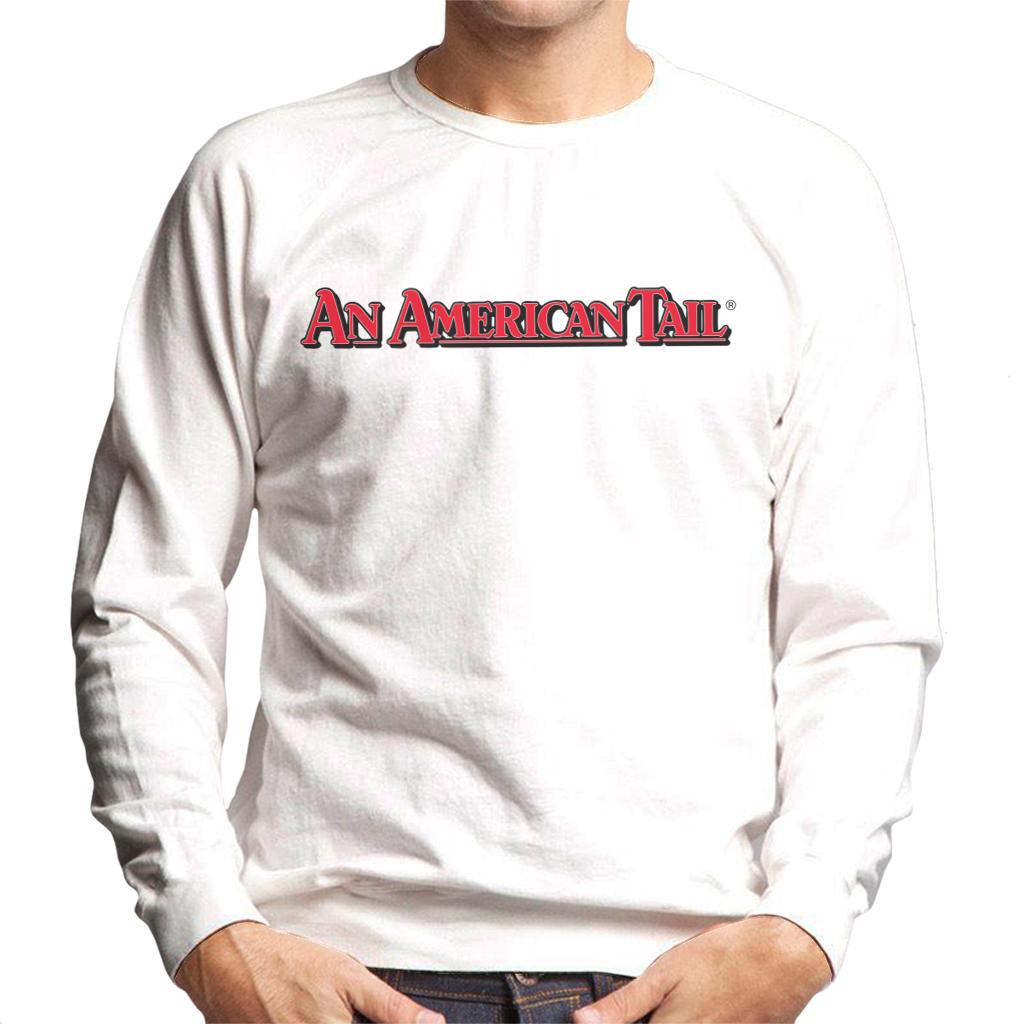 An American Tail Classic Red Text Logo Men's Sweatshirt-ALL + EVERY