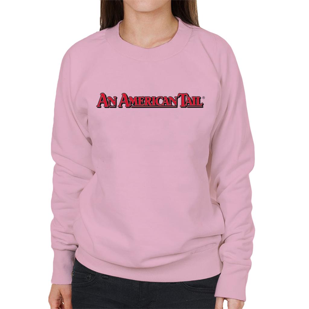 An American Tail Classic Red Text Logo Women's Sweatshirt-ALL + EVERY