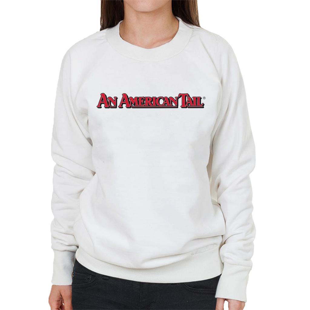 An American Tail Classic Red Text Logo Women's Sweatshirt-ALL + EVERY