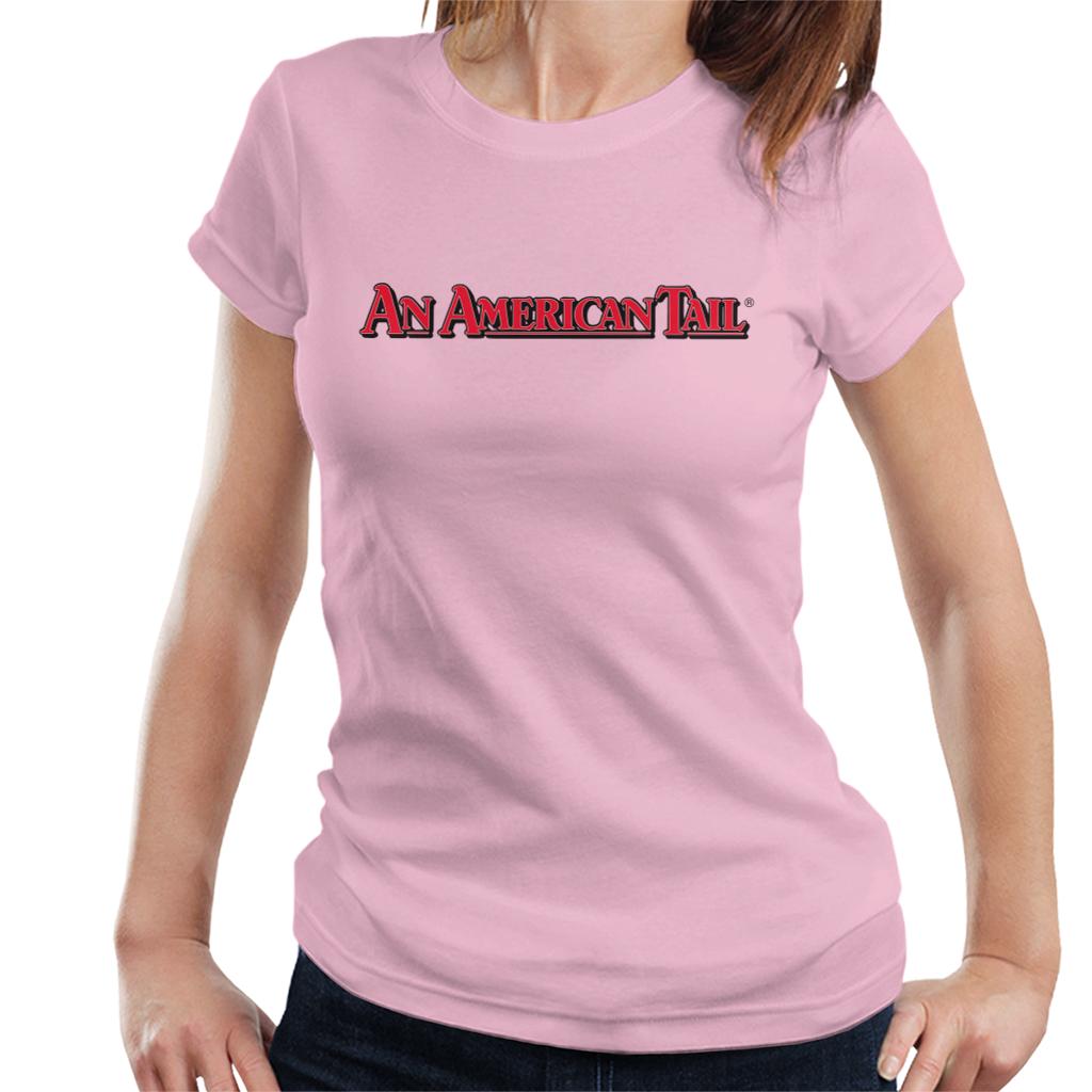 An American Tail Classic Red Text Logo Women's T-Shirt-ALL + EVERY