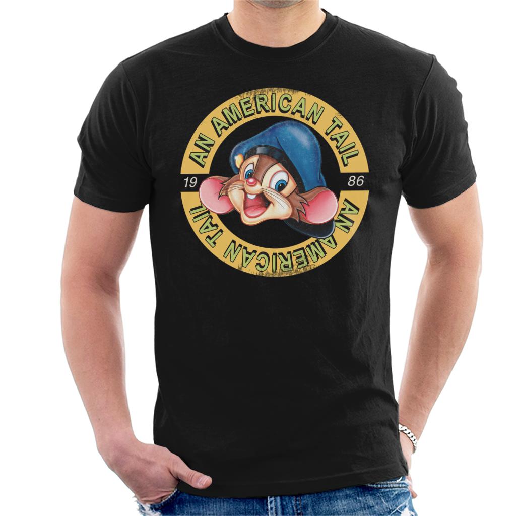 An American Tail 1986 Fievel Mousekewitz Character Head Men's T-Shirt-ALL + EVERY