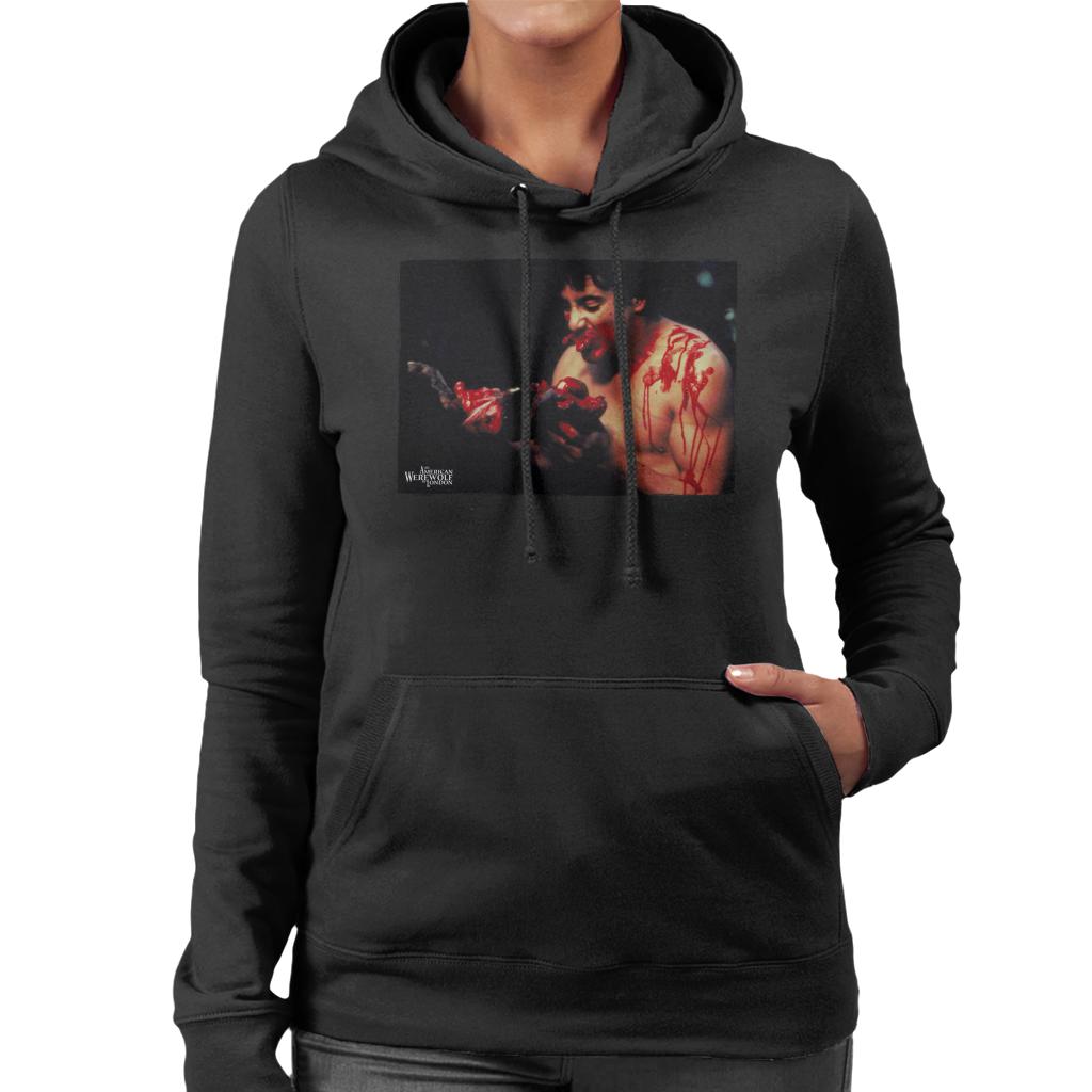 An American Werewolf In London David Kessler Eating Women's Hooded Sweatshirt-ALL + EVERY