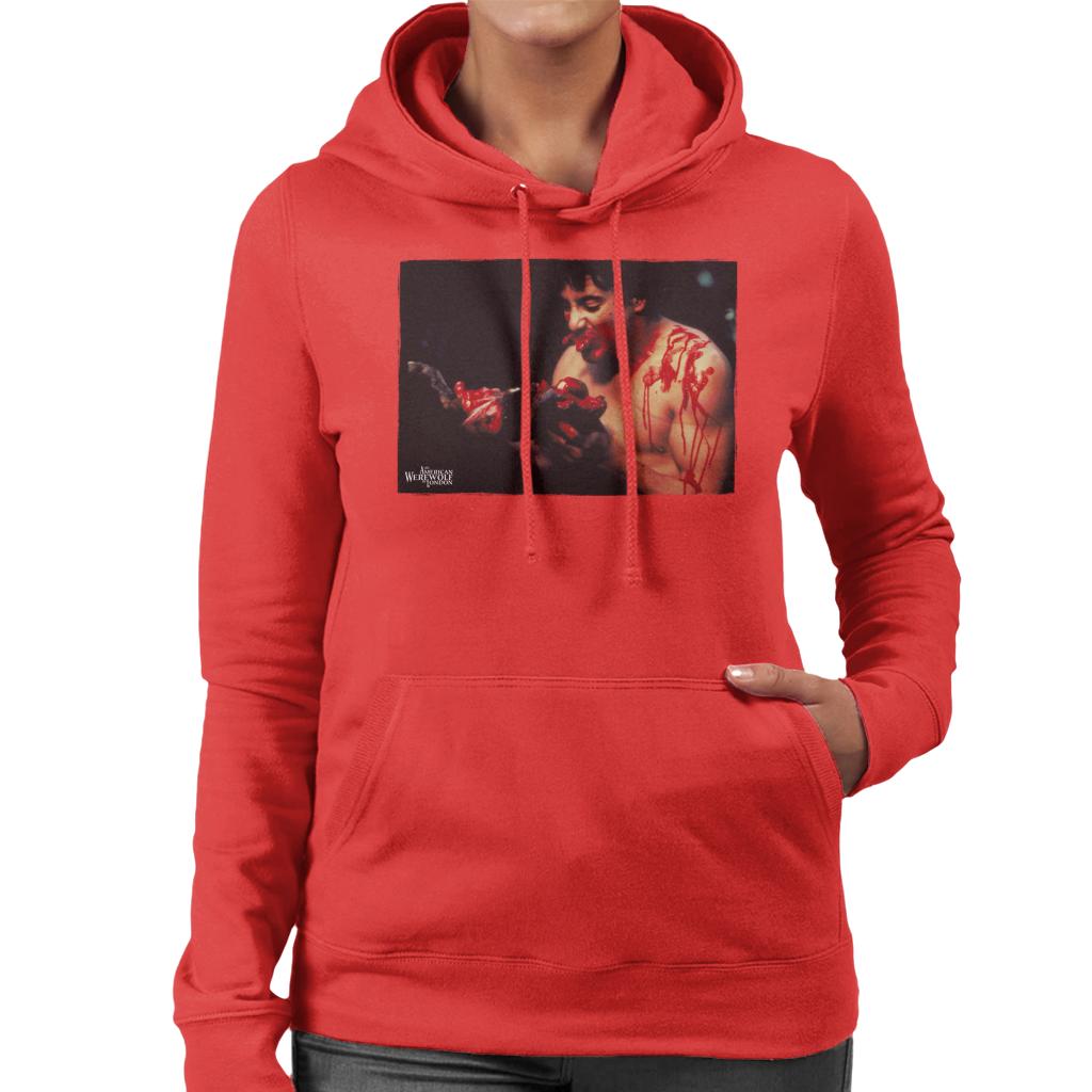 An American Werewolf In London David Kessler Eating Women's Hooded Sweatshirt-ALL + EVERY