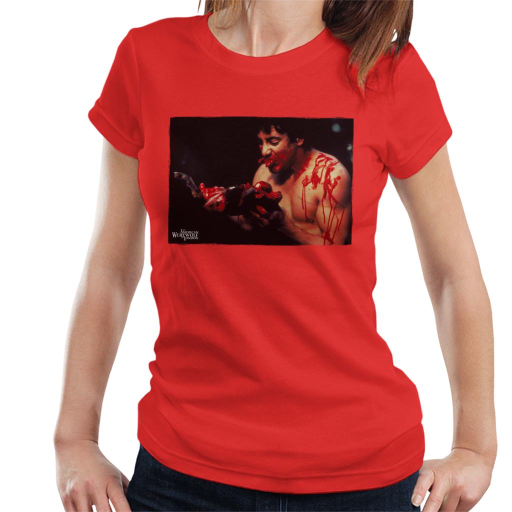 An American Werewolf In London David Kessler Eating Women's T-Shirt-ALL + EVERY