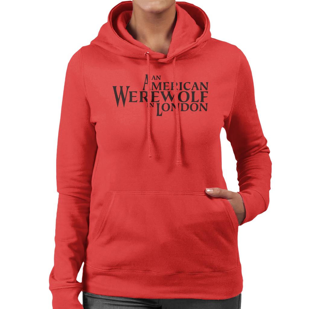 An American Werewolf In London Logo Women's Hooded Sweatshirt-ALL + EVERY