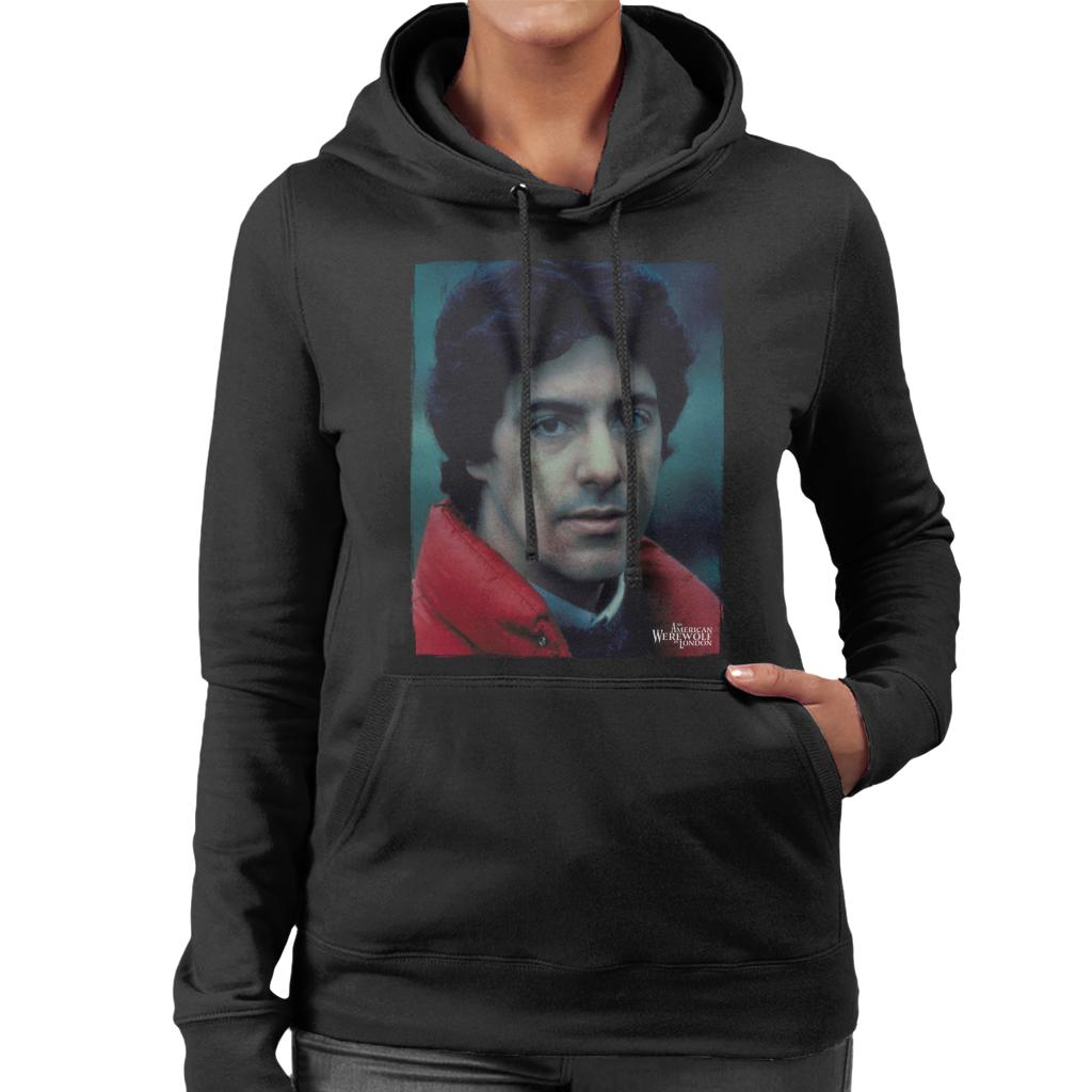 An American Werewolf In London David Wearing Red Coat Women's Hooded Sweatshirt-ALL + EVERY