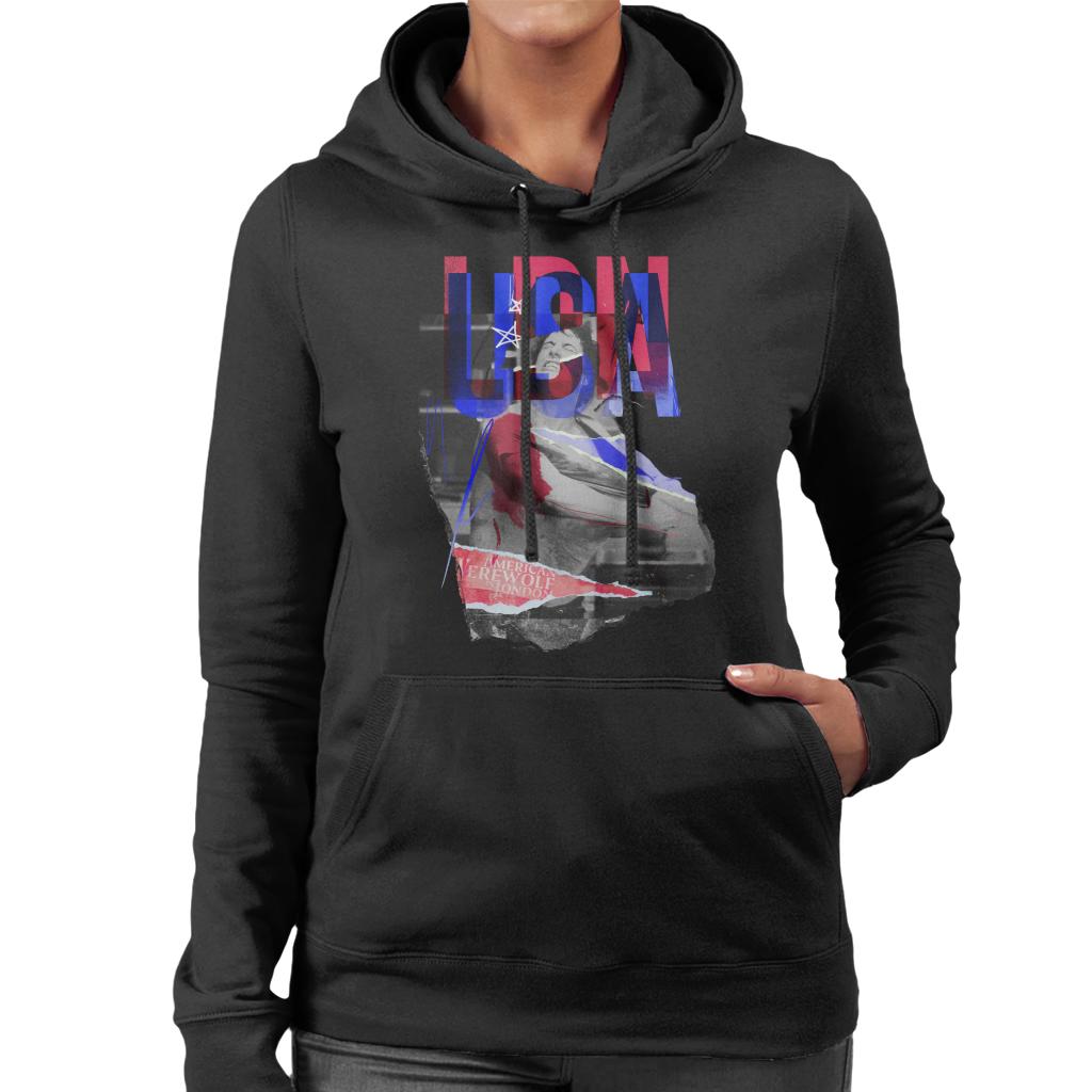 An American Werewolf In London USA Theme Women's Hooded Sweatshirt-ALL + EVERY