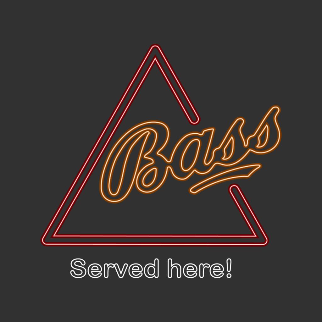 Bass Served Here Neon Sign Women's T-Shirt-ALL + EVERY