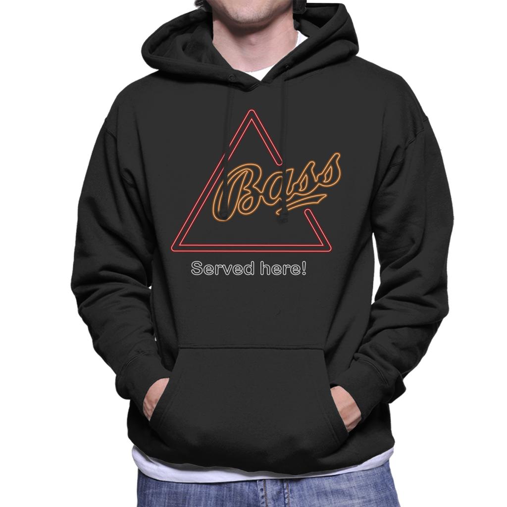 Bass Served Here Neon Sign Men's Hooded Sweatshirt-ALL + EVERY