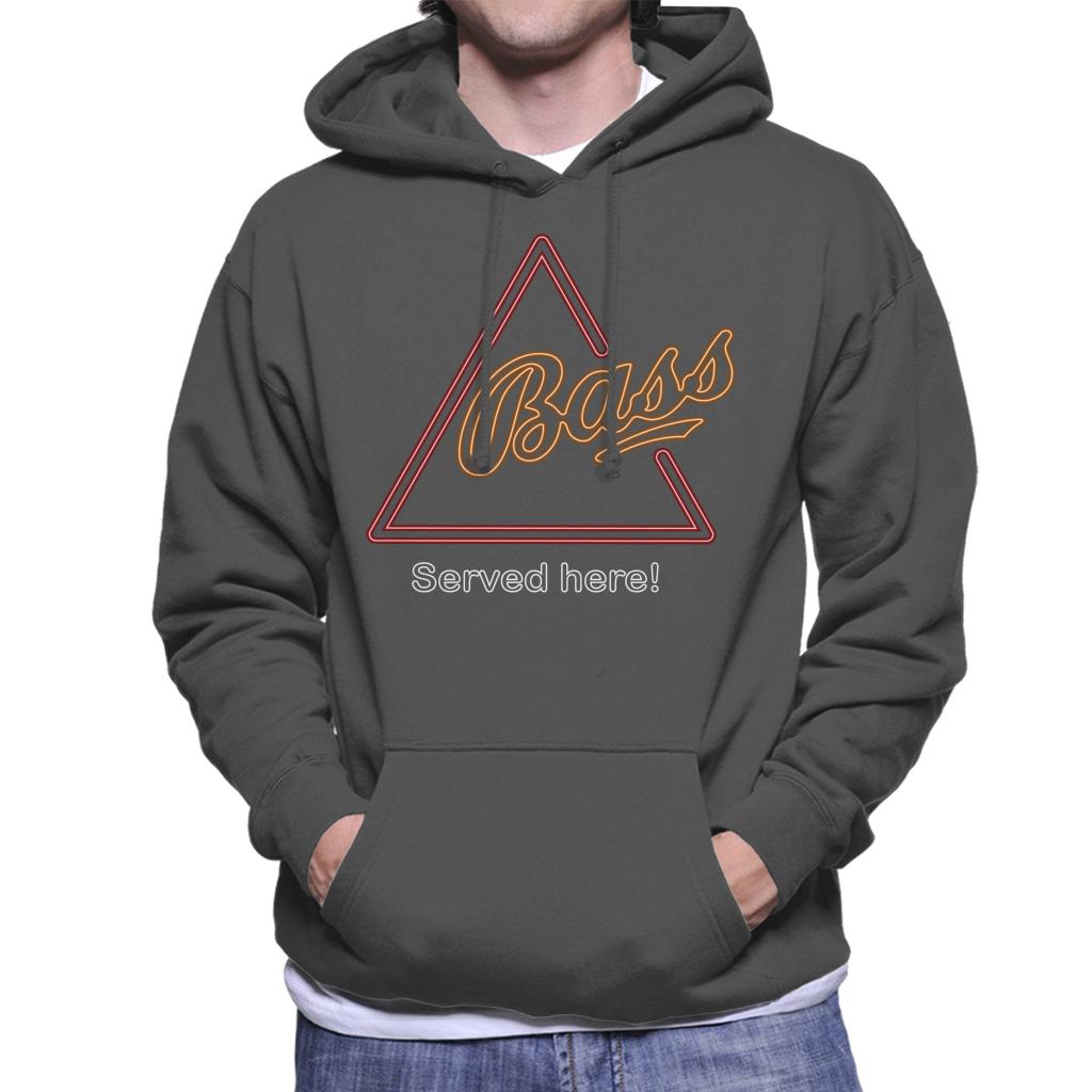 Bass Served Here Neon Sign Men's Hooded Sweatshirt-ALL + EVERY