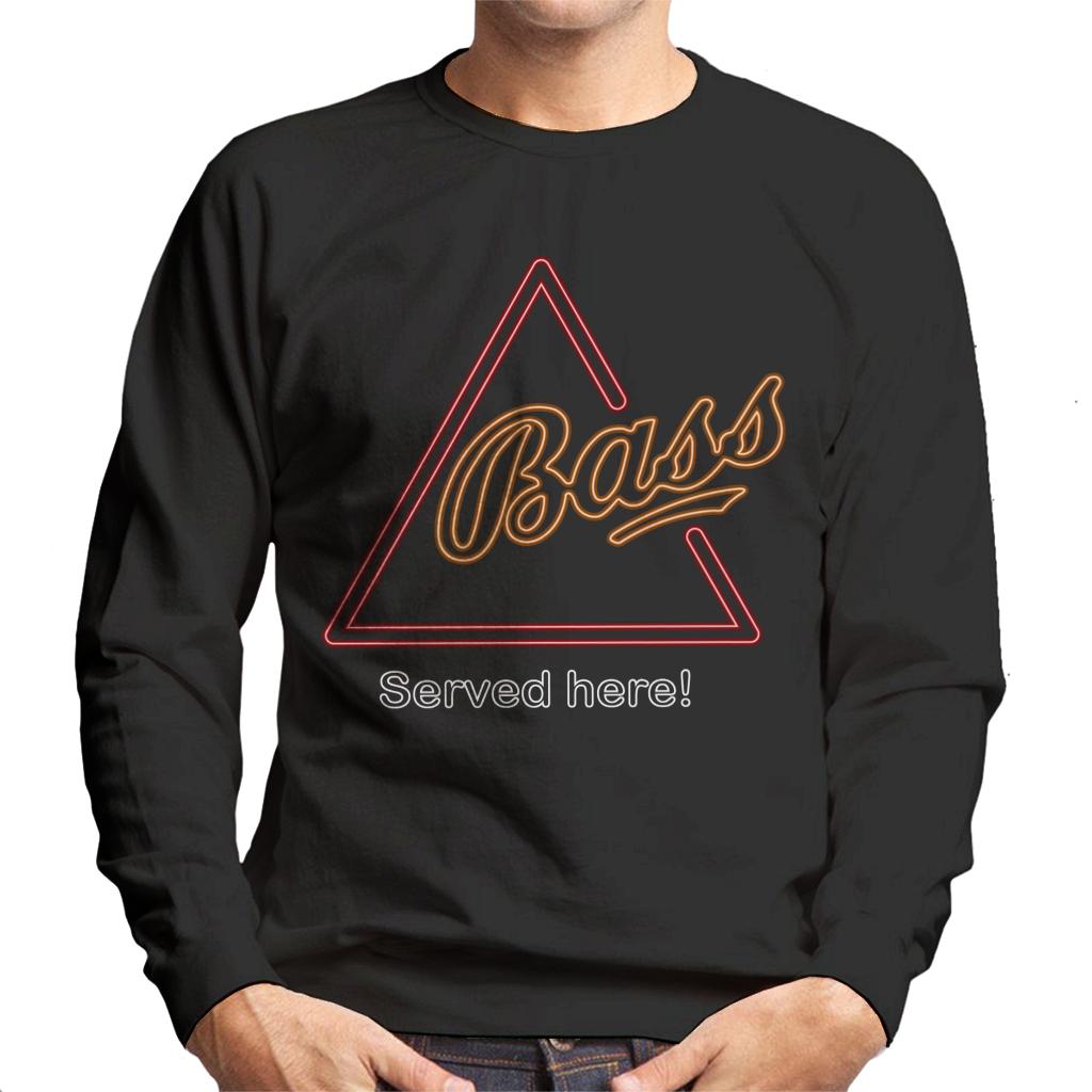 Bass Served Here Neon Sign Men's Sweatshirt-ALL + EVERY