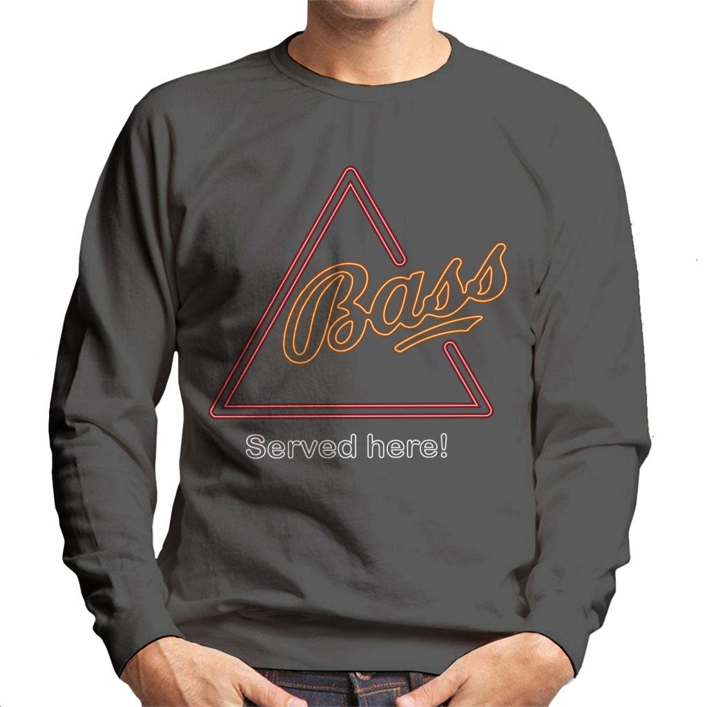 Bass Served Here Neon Sign Men's Sweatshirt-ALL + EVERY