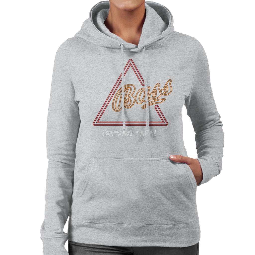 Bass Served Here Neon Sign Women's Hooded Sweatshirt-ALL + EVERY