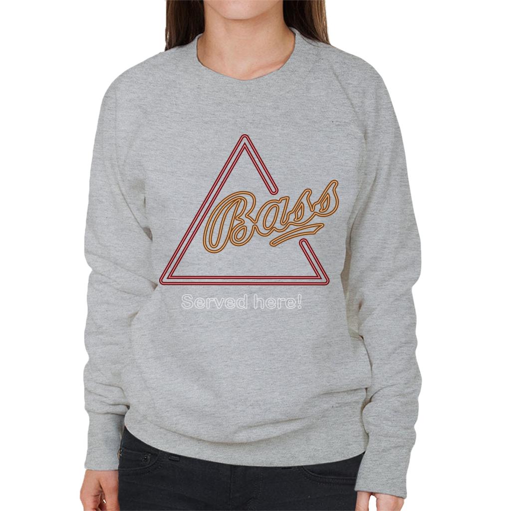 Bass Served Here Neon Sign Women's Sweatshirt-ALL + EVERY