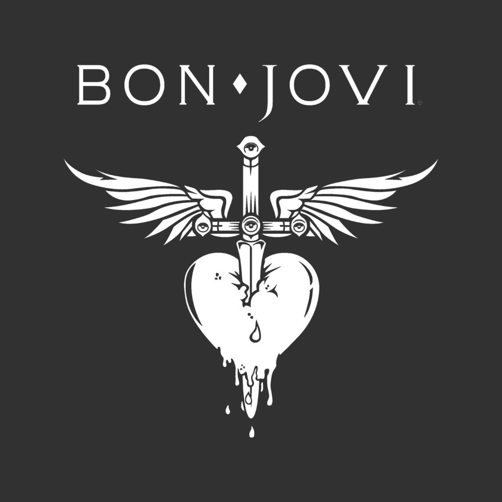 Bon Jovi Dagger Heart Logo Men's T-Shirt-ALL + EVERY