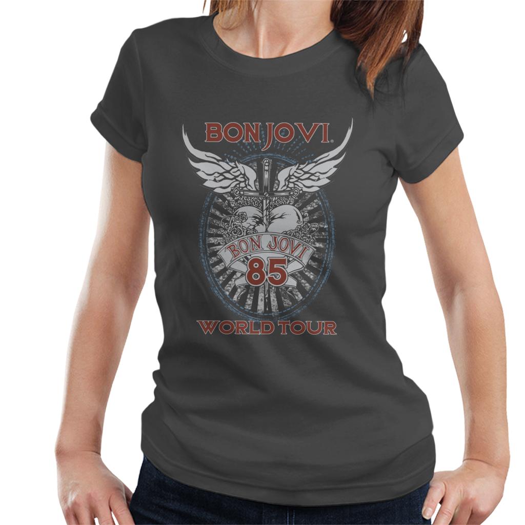 Bon Jovi 85 World Tour Women's T-Shirt-ALL + EVERY