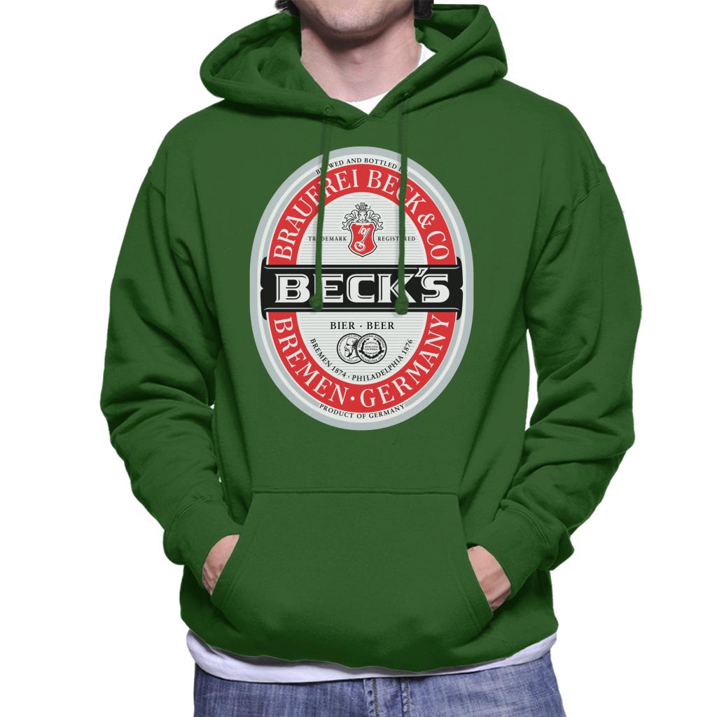 Beck's Beer Classic Label Men's Hooded Sweatshirt-ALL + EVERY